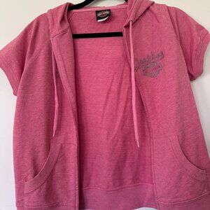 Short Sleeve Harley Davidson jacket Pink Medium Ocean City